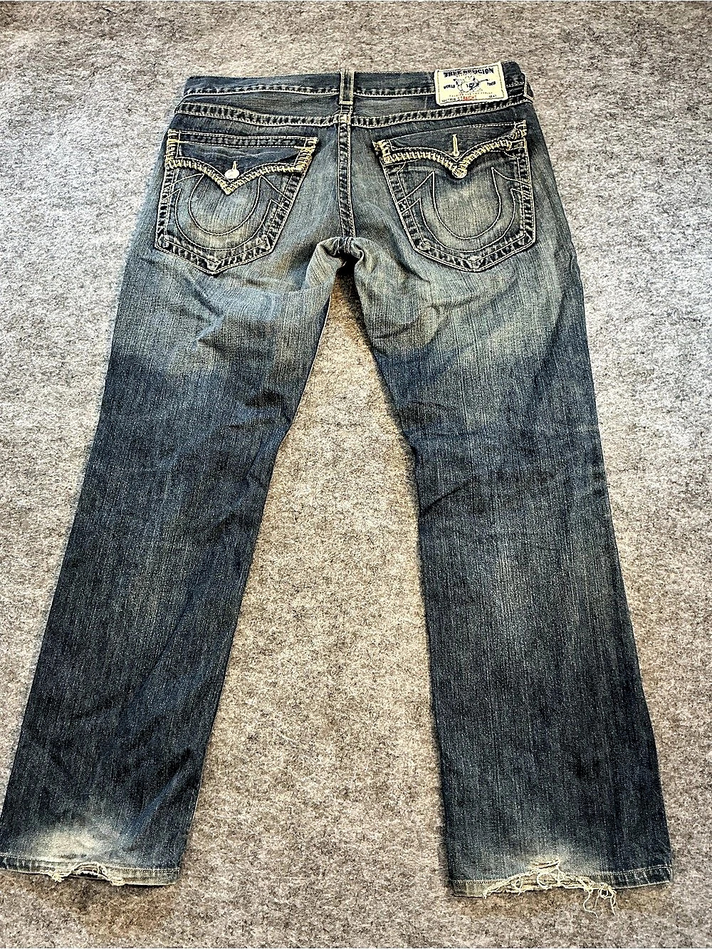 True Religion Made in USA Straight Men's Jeans Waist 36 Blue